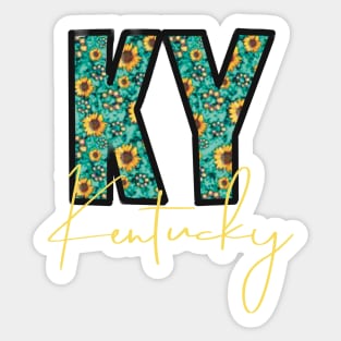 KY sunflower design Kentucky Sticker